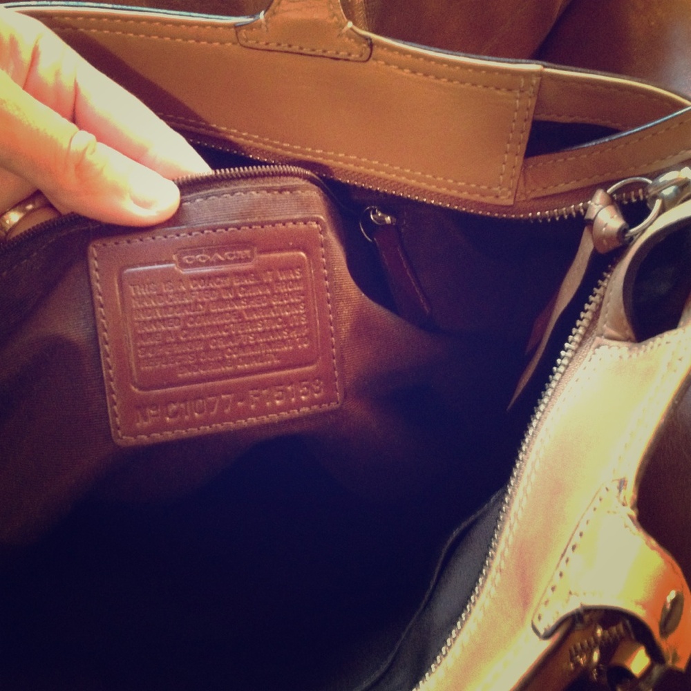 Coach Leather Tote Bag in Brown